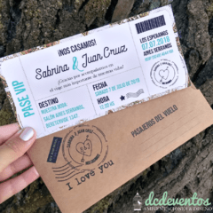 50 Invitaciones pasaje de avión