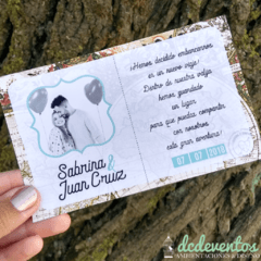 50 Invitaciones pasaje de avión - tienda online