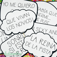 Imagen de 10 Carteles con frases pizarra blanca