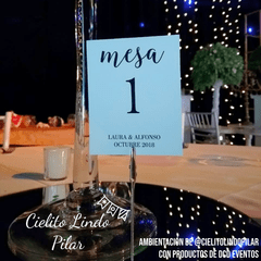 Números de mesa rectangulares [Pedilos con tu diseño favorito] - comprar online