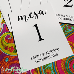 Números de mesa rectangulares [Pedilos con tu diseño favorito] - tienda online