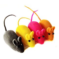 Ratones de felpa con chifle x 4 unidades - comprar online