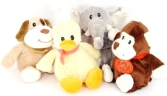 Animales de peluche sin sonido.