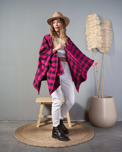 Poncho HENDRIX | Fucsia y negro - AUBONE