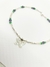 collar de piedras con dije de mariposa en plata