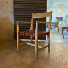 Silla trenzada en cuero cabecera - comprar online