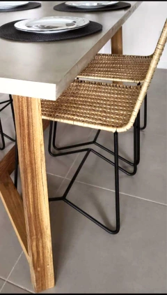 Silla recta tejida - comprar online