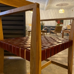 Silla trenzada en cuero cabecera - Confortable