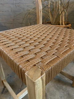 Banqueta trenzada con soga - tienda online