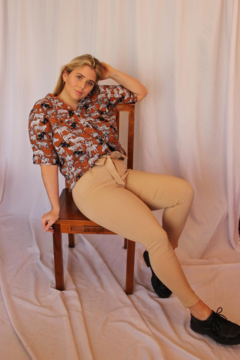 P1074 Syes, Pantalon babucha con lazo, Talles grandes