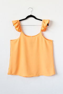 Imagen de Blusa TURMALINA, Blusa lisa con breteles finos y volados metidos en el bretel