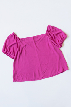 Blusa ALYA, Blusa cuello recta y mangas globo en internet