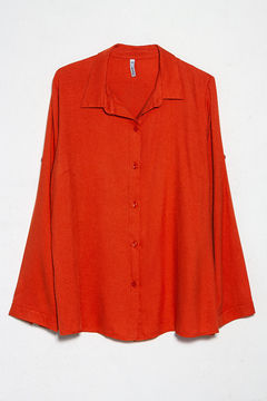 B610/A Syes, Camisa clásica detalle en manga, Talles grandes - tienda online