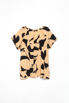 Blusa Andréanne, Blusa escote en V manga corta con volados - comprar online