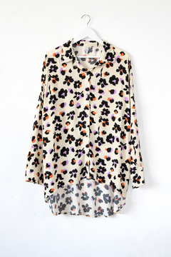 Camisa CAITLIN Estampado, Camisa manga larga atraque en manga largo irregular - tienda online