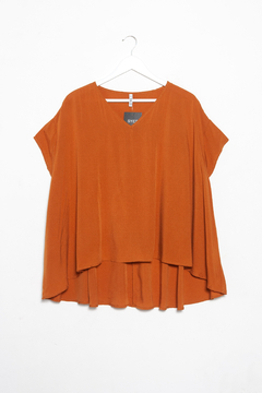 Blusa Amber, Blusa de Poplin Lisa Evasé - tienda online