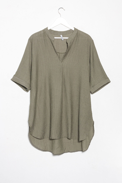 Blusa Salome, Blusa con cuello mao de babula - tienda online