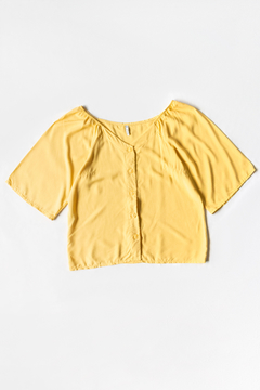 Blusa MELINDA, Blusa con mangas 3/4 con elástico - tienda online