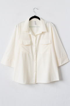 Camisa ARTEMISA, Camisa manga 3/4 con bolsillos plaqué - tienda online