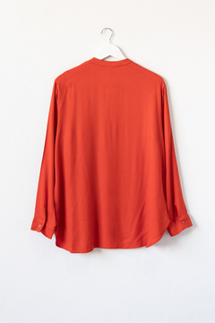Camisa BARDOT, Camisa de cuello mao y manga larga con abertura