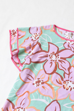 Blusa AMY, Blusa con volados y vivo en mangas - comprar online