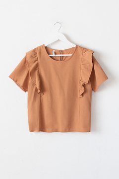 Blusa ANAIS, Blusa con recorte y volados en hombros