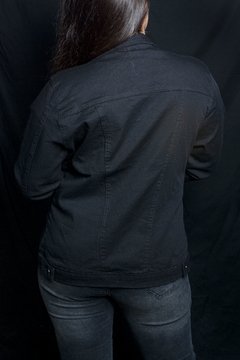 Imagen de C100 Syes, Campera jean negra, Talles grandes