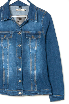 C101 Syes, Campera denim jean, Talles grandes