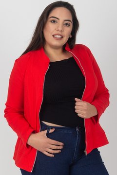 C522 Syes, Campera cuello mao con recortes, Talles grandes - comprar online
