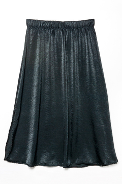 F822 Syes, Pollera sedita midi tajo lateral , talles grandes - tienda online