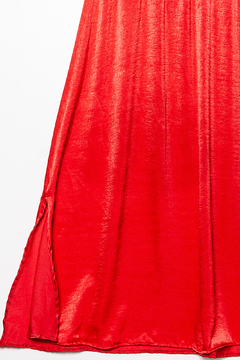 F822 Syes, Pollera sedita midi tajo lateral , talles grandes en internet