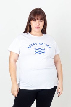 R1153/1/C Syes, Remera manga corta con puño MERE CALME, talles grandes