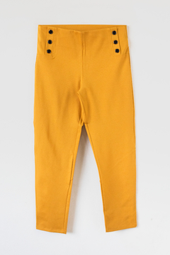 Calza ARUMA, Calza legging con recorte en cintura y botones