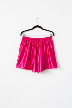 Short ALEXANDRA, Short de satén con bolsillos y cintura con elástico - comprar online
