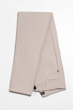 P1065 LISO, Pantalón tiro alto con detalles jeaneros, Talles Grandes - tienda online