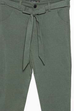 P1074/1/A Syes, Pantalón babucha con lazo, Talles grandes - comprar online
