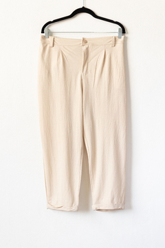 Imagen de Pantalon LETO, Pantalón de piqué con pinzas, elastico en cintura de espalda y bolsillos