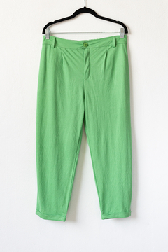 Pantalon LETO, Pantalón de piqué con pinzas, elastico en cintura de espalda y bolsillos - tienda online