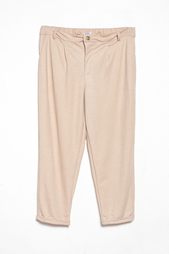 Pantalón Shany, Pantalón pinzado de piqué con spandex, Syes talles grandes