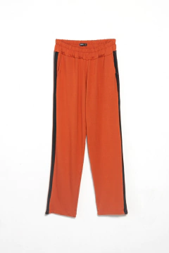 Pantalón Saggita, Pantalón con franjas combinadas, Syes talles grandes - tienda online