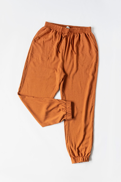 Pantalón SIENNA, Pantalón babucha con puño y bolsillo, lazo en cintura - tienda online