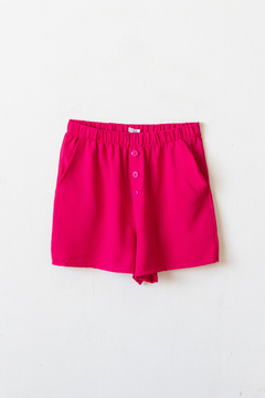 Short LUPE, Short con cintura elástica, cartera ciega y botones - SYES | Mayorista