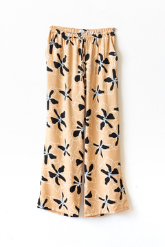 Pantalón NADIA, Pantalón recto con cintura elástica, cordon y bolsillos.