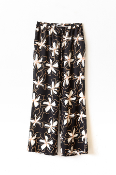 Pantalón NADIA, Pantalón recto con cintura elástica, cordon y bolsillos. - tienda online