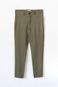 Pantalón VANESSA, Pantalón chupín corte jeanero con botón y bolsillos - tienda online