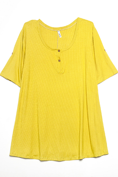 R1039/1 Syes, Remera morley con cartera y traba en manga, Talles grandes - comprar online