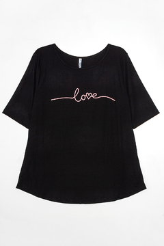 R1044/D Syes, Remera manga corta escote redondo - LOVE -, Talles grandes