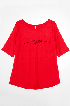 R1044/D Syes, Remera manga corta escote redondo - LOVE -, Talles grandes en internet