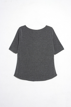 Remera Nogal, Remera lisa manga corta escote redondo, Talles grandes - comprar online