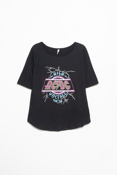 Remera Mimosa, Remera algodón manga corta escote redondo estampa ACDC